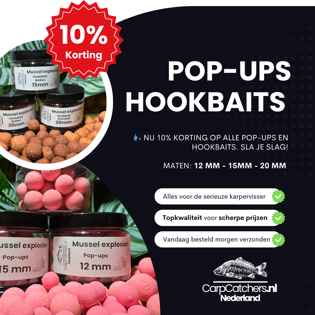 10% Korting op Pop-ups & Hookbaits!