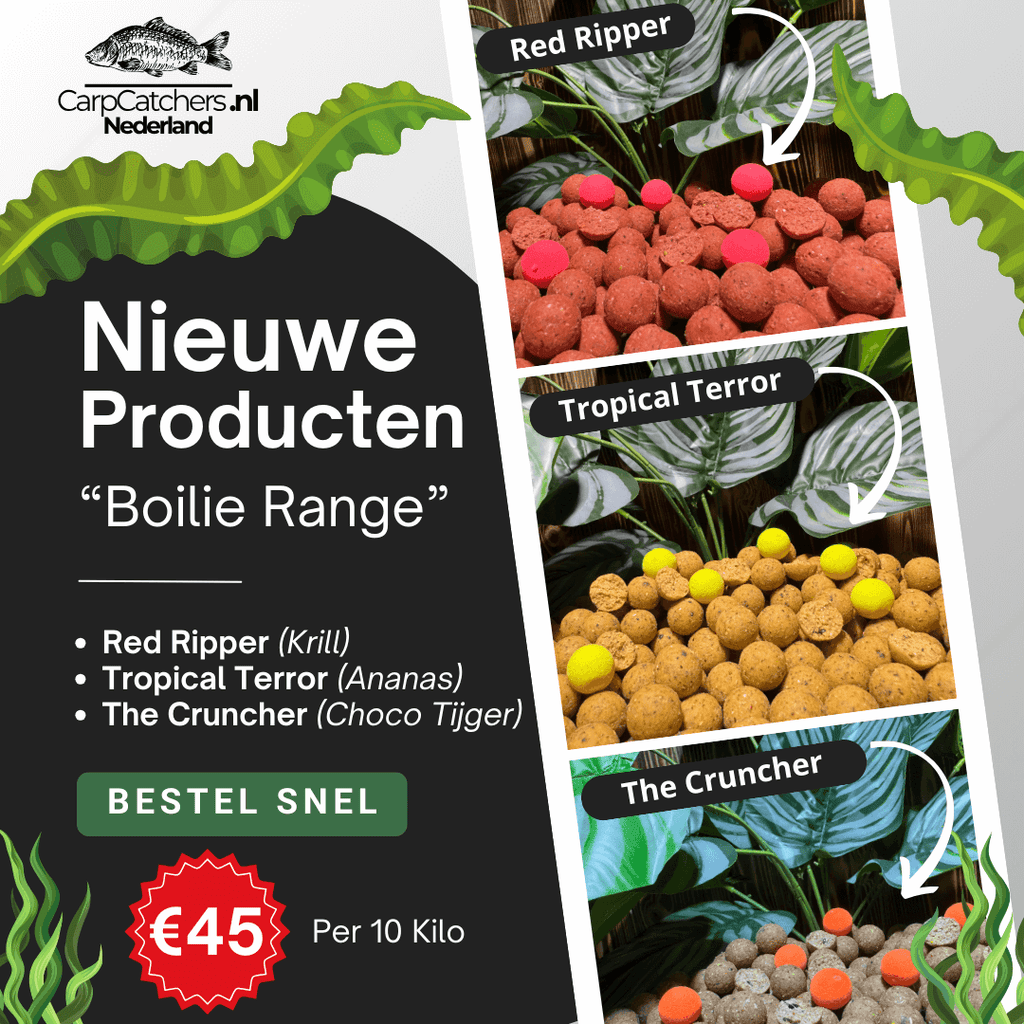 Ontdek Red Ripper, Tropical Terror & The Cruncher - Boilies voor Maximaal Karpervangst